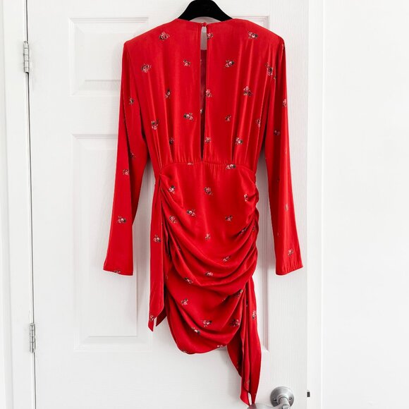 Magda Burtrym "San-Remo" Floral Print Dress in Red, size 34 (fits like size 0) - Picture 7 of 9